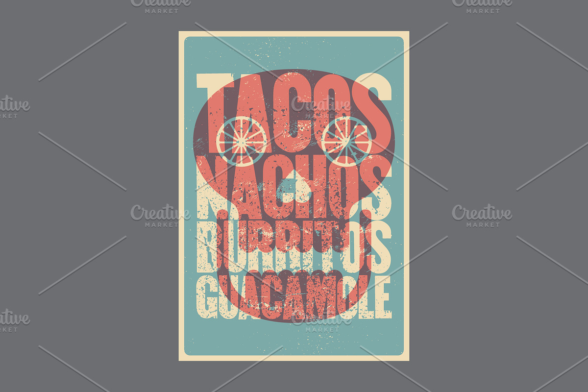 Mexican Party vector poster set., a Food Illustration by PoPaShop (Photo 10 of 10)