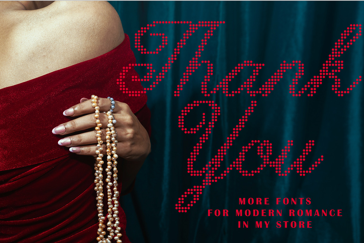 Winky Show Dotted Art Fashion Script, a Script Font by Struvictory.art (Photo 9 of 9)