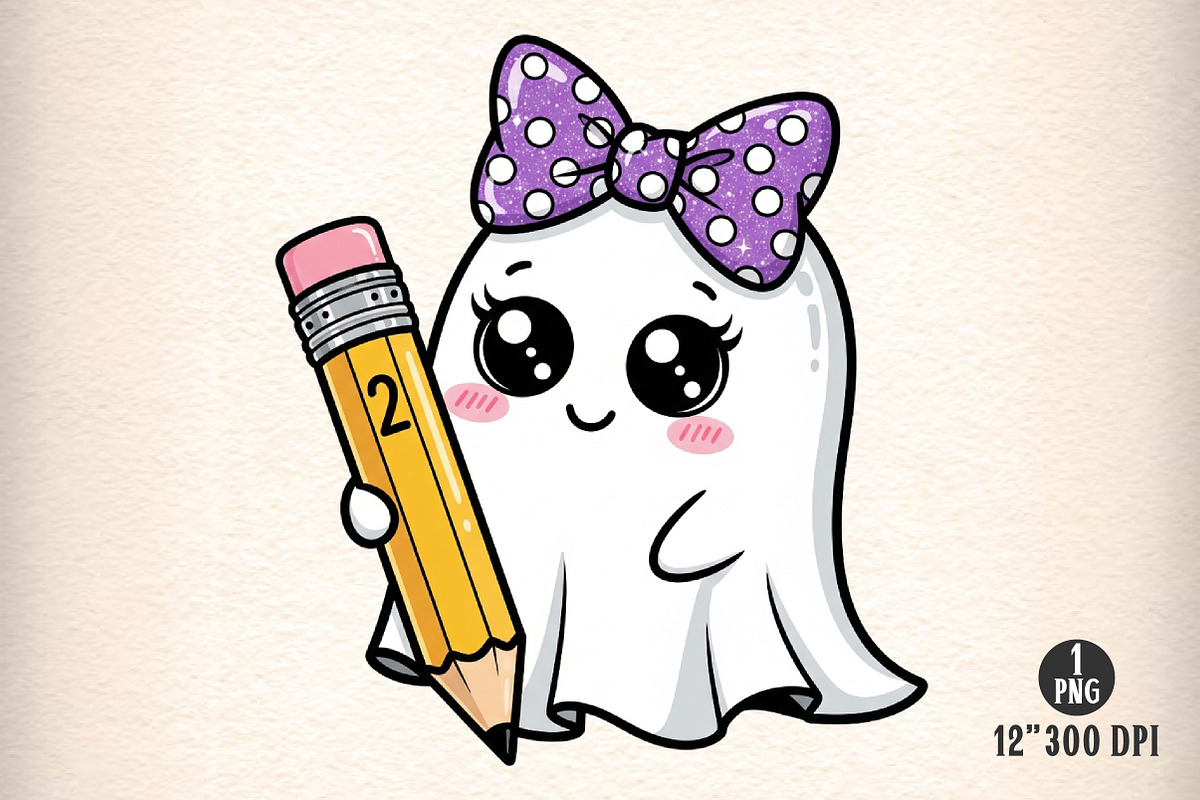 Spooky Teacher Halloween Ghost PNG, an Illustration by Dream Creation (Photo 1 of 5)