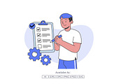 Business Document Review Vector, a Work Illustration by Partikusi Design (Thumbnail 1 of 3)
