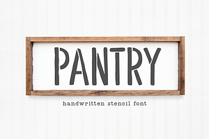 Pantry Farmhouse Stencil Font