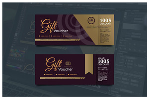 Gift Voucher Gold Template