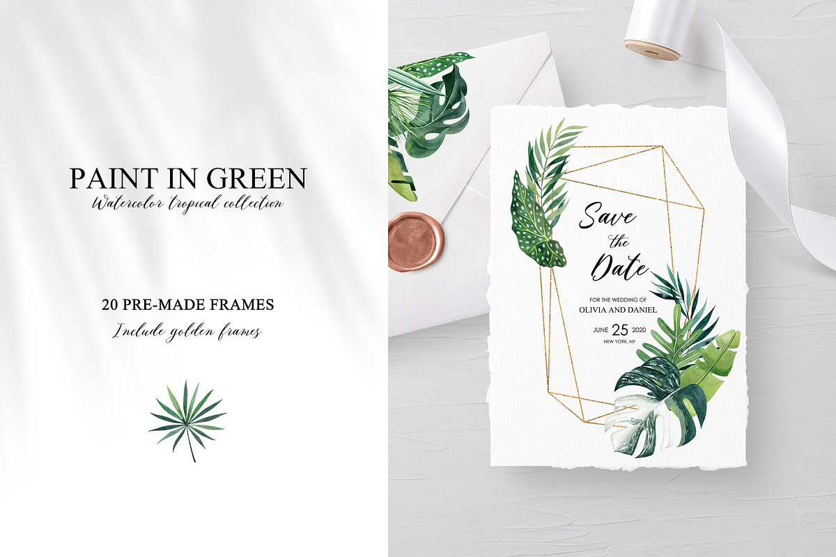 Paint In Green Watercolor Collection, a Texture Illustration by Natalia Fedorova (Photo 9 of 14)