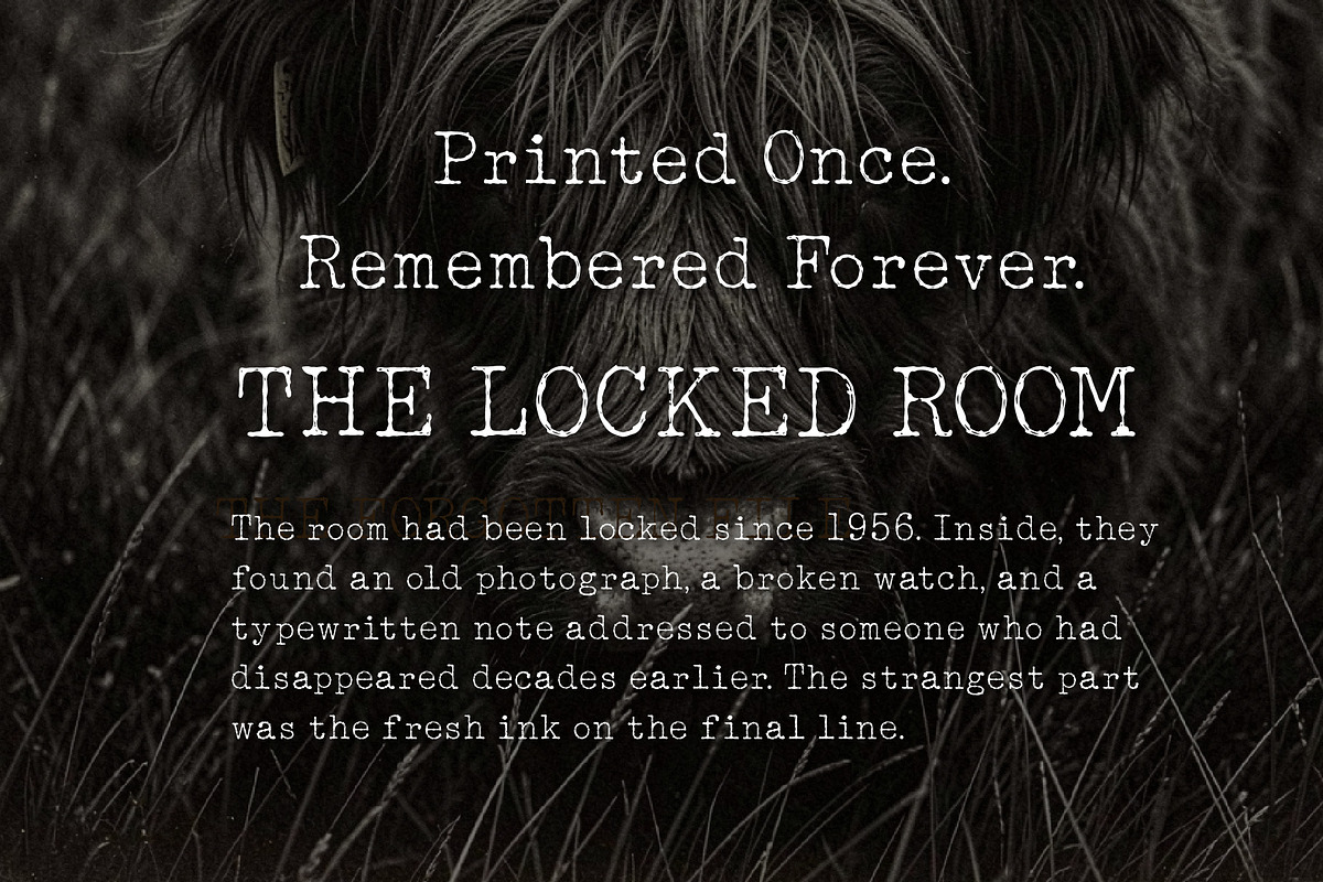Yestertype Classic grunge typewriter, a Serif Font by HypeWorksCo (Photo 7 of 12)
