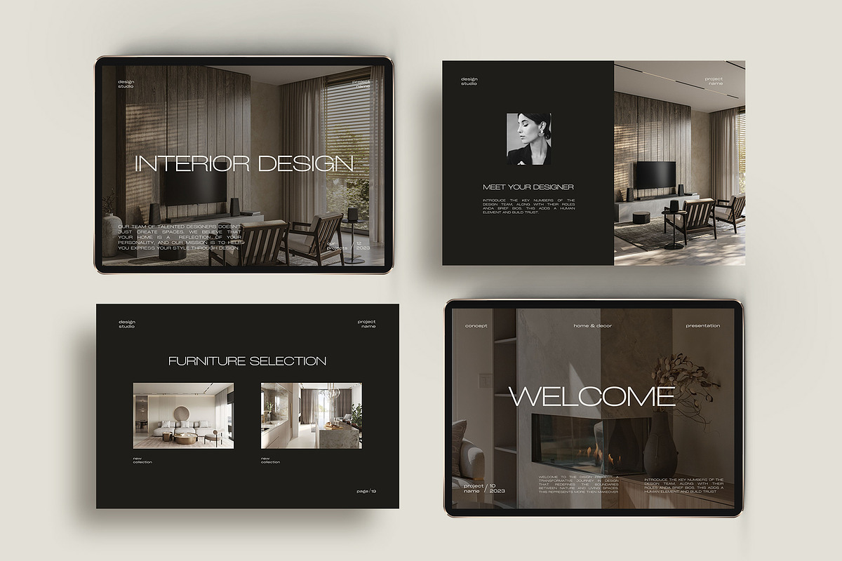 Interior Design Presentation Canva