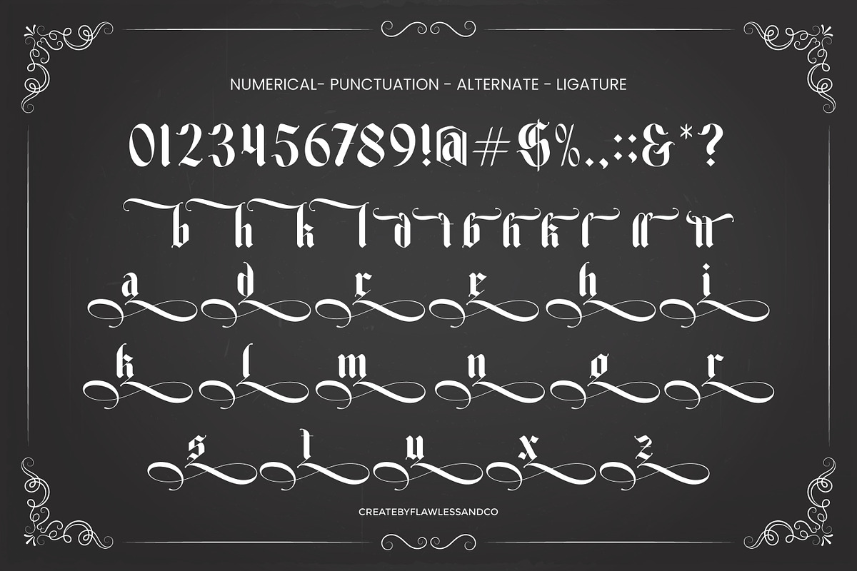 Blacklutter - Blackletter Typeface F, a Blackletter Font by Flawless And Co (Photo 7 of 10)