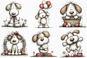 Whimsical Easter Dog Clipart, an Illustration by Craft Nest (Thumbnail 6 of 11)