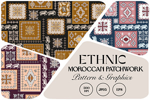 Ethnic Moroccan Patchwork Pattern