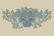 Monster skull with horns, an Illustration by Bakhtiozin art graphic (Thumbnail 1 of 3)