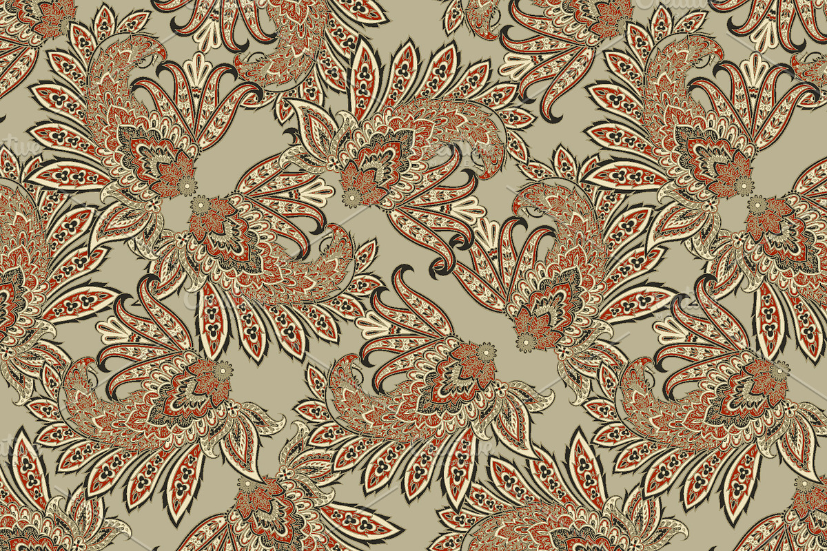 Floral Paysley seamless paterns, a Pattern Graphic by antalogiya (Photo 3 of 5)