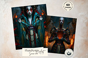 Harvest Ritual Horror Digital Paper, a Seasonal Illustration by ThatsDesignArt (Thumbnail 8 of 15)