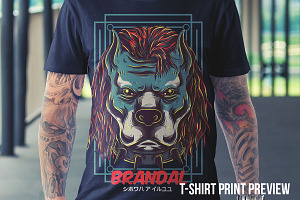 Brandal Front Head Illustration