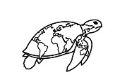 World Map Sea Turtle Bundle, an Illustration by Gaye Art (Thumbnail 31 of 31)