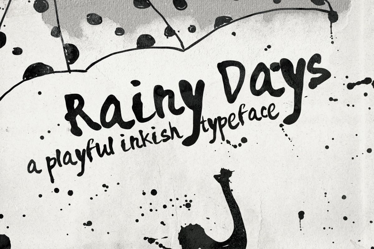 Rainy Days - a Playful typeface