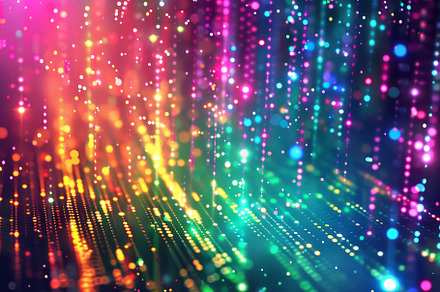 Dazzling streams of colorful lights, a Photo by Tanuart