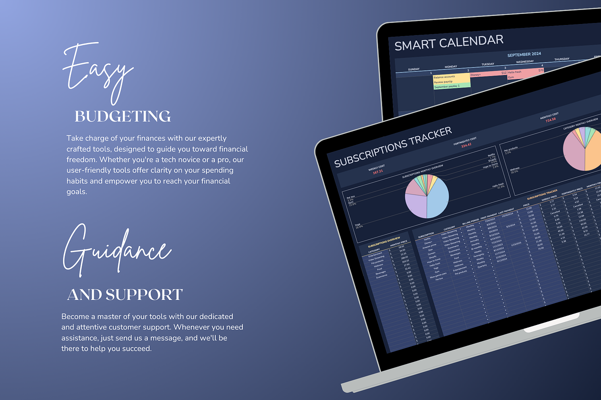 Subscriptions Tracker - Darkmode, a Templates & Theme by The Creative Plans co (Photo 8 of 10)
