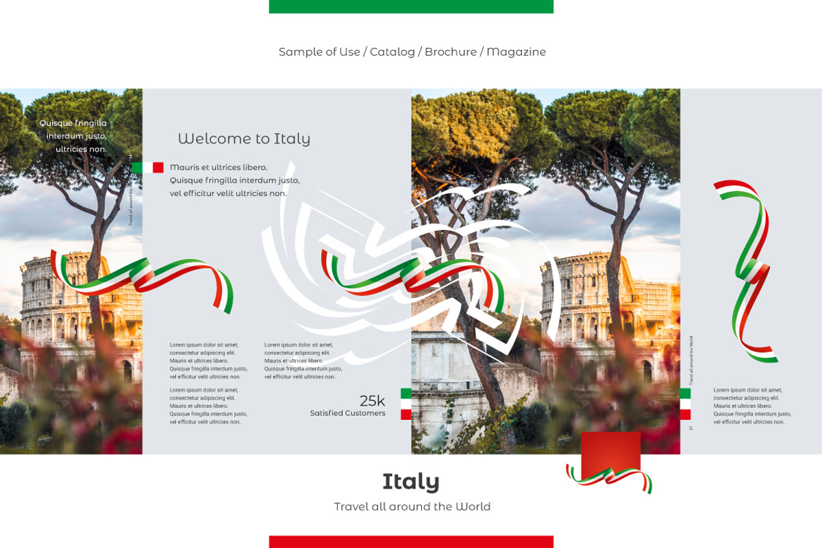 Italy flag ribbon vector, a Templates & Theme by Simbos (Photo 4 of 9)