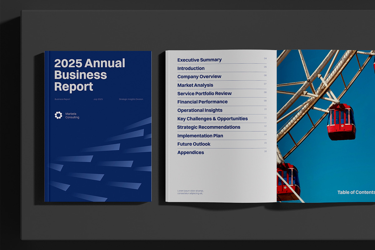 Blue Simple Business Report preview 2