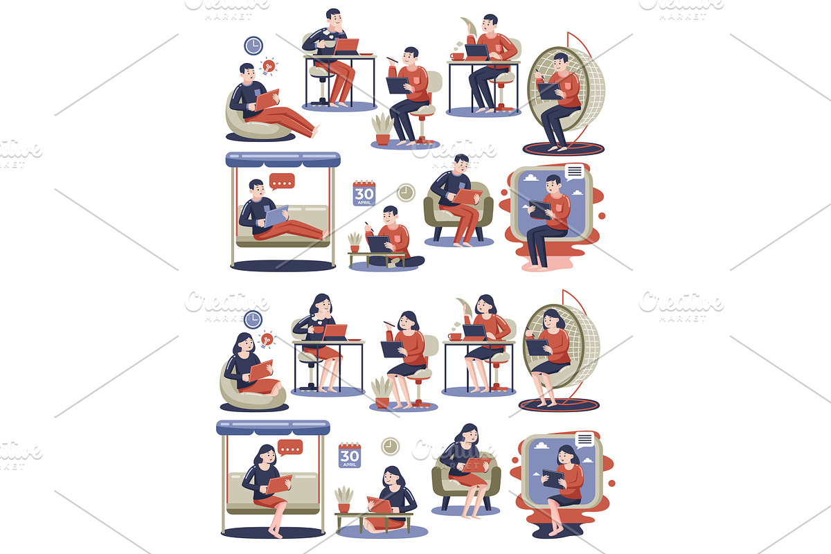 Worker Big Bundle Vector Ilustration, an Object Graphic by MEDZ (Photo 7 of 10)