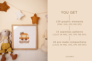 Retro groovy baby collection, a Seasonal Illustration by JulzaArt (Thumbnail 2 of 12)