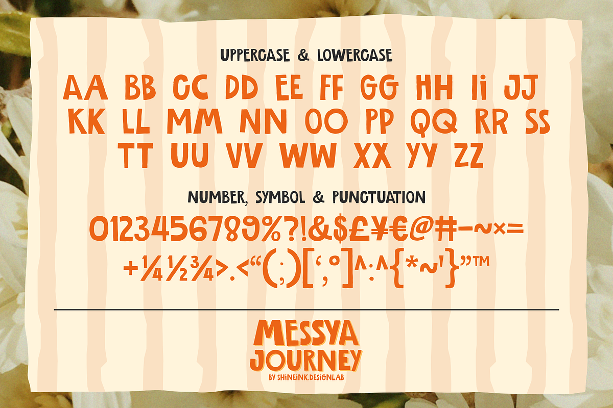 Messya Journey – Quirky Display Font, a Handwritten Font by shineink.designlab (Photo 9 of 10)