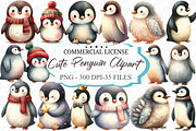 Cute Penguins Clipart Bundle, an Illustration by designcity5 (Thumbnail 1 of 5)