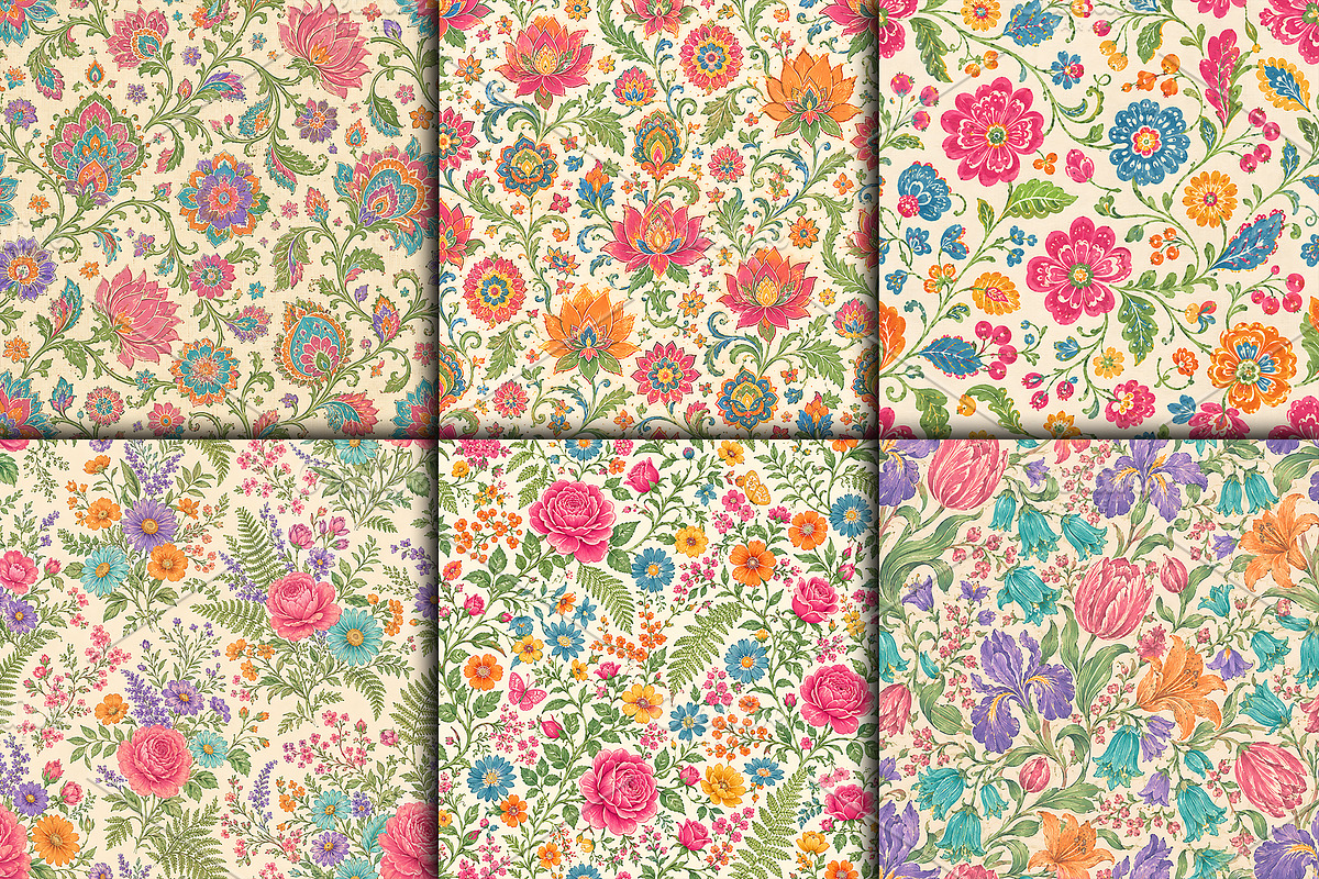Vintage Cottagecore Floral Pattern, a Pattern Graphic by Artonix (Photo 2 of 3)