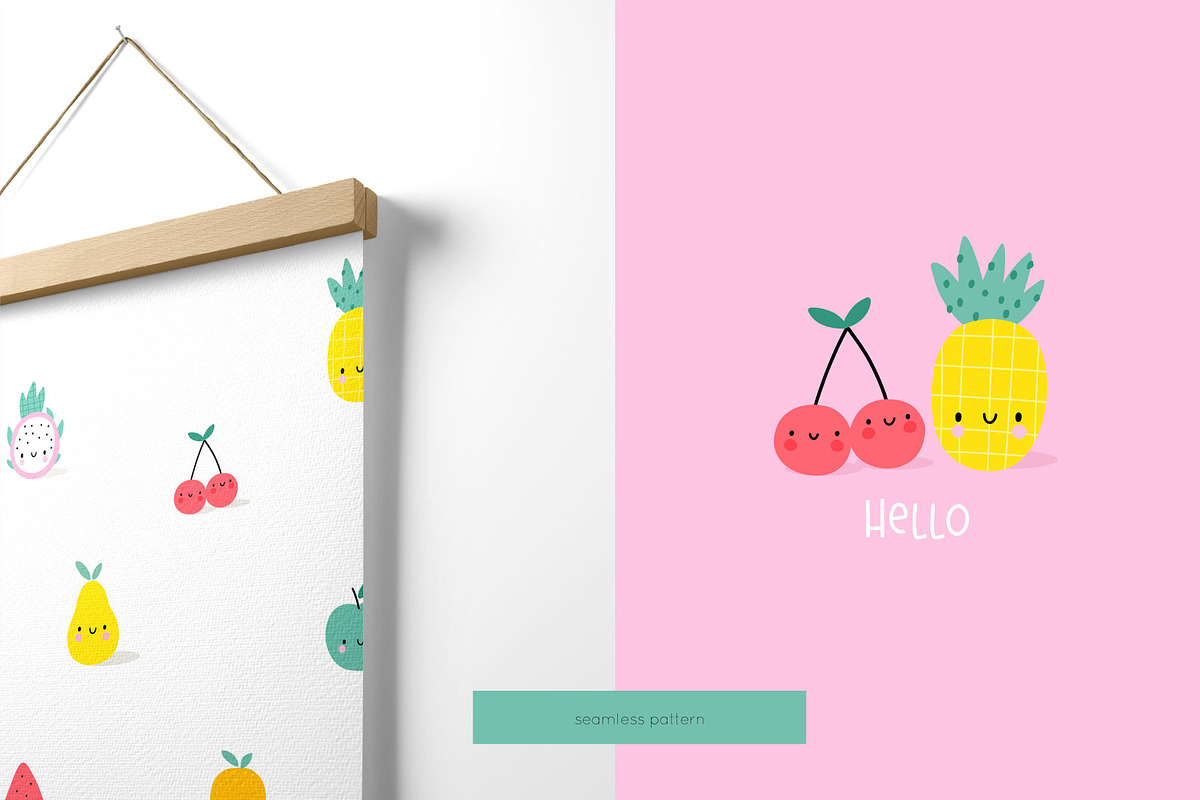 Be Cool - cute cartoon summer fruit, a Decorative Illustration by Barkova Nadya (Photo 4 of 7)