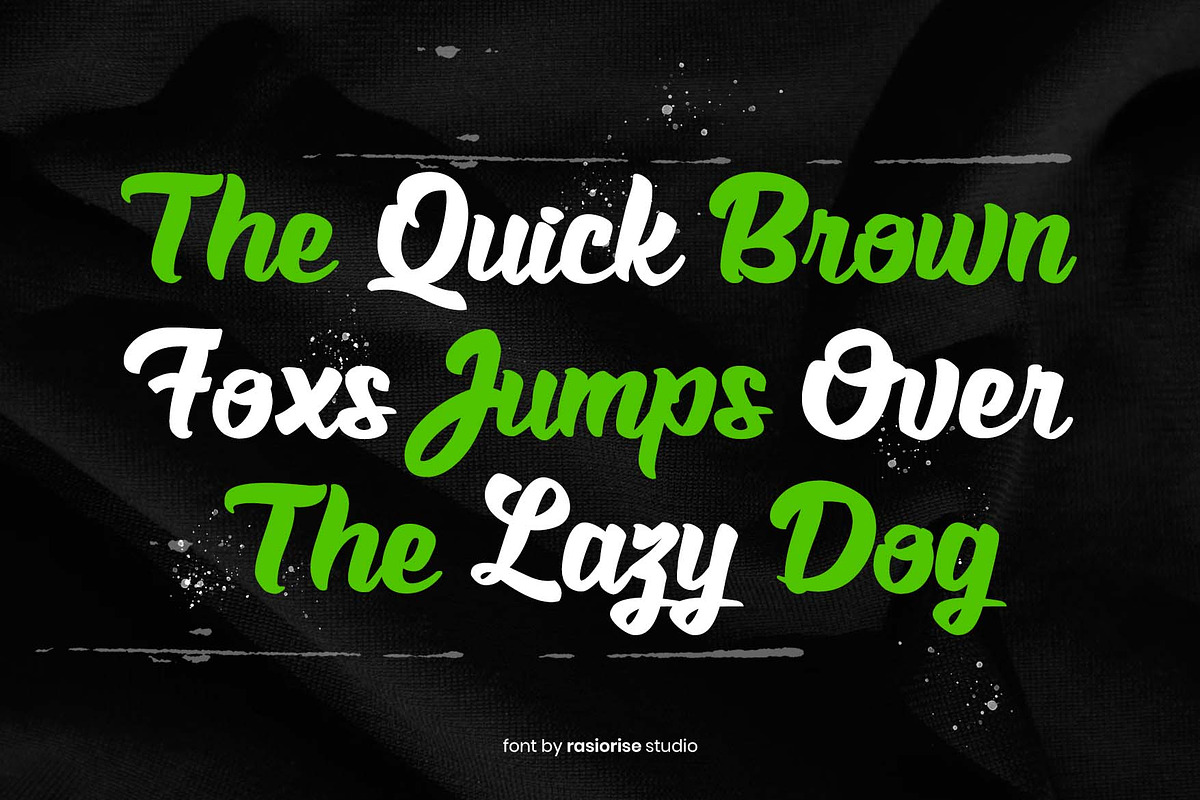 Bicklan a Script Brush Font, a Script Font by Rasiorise Studio (Photo 8 of 12)