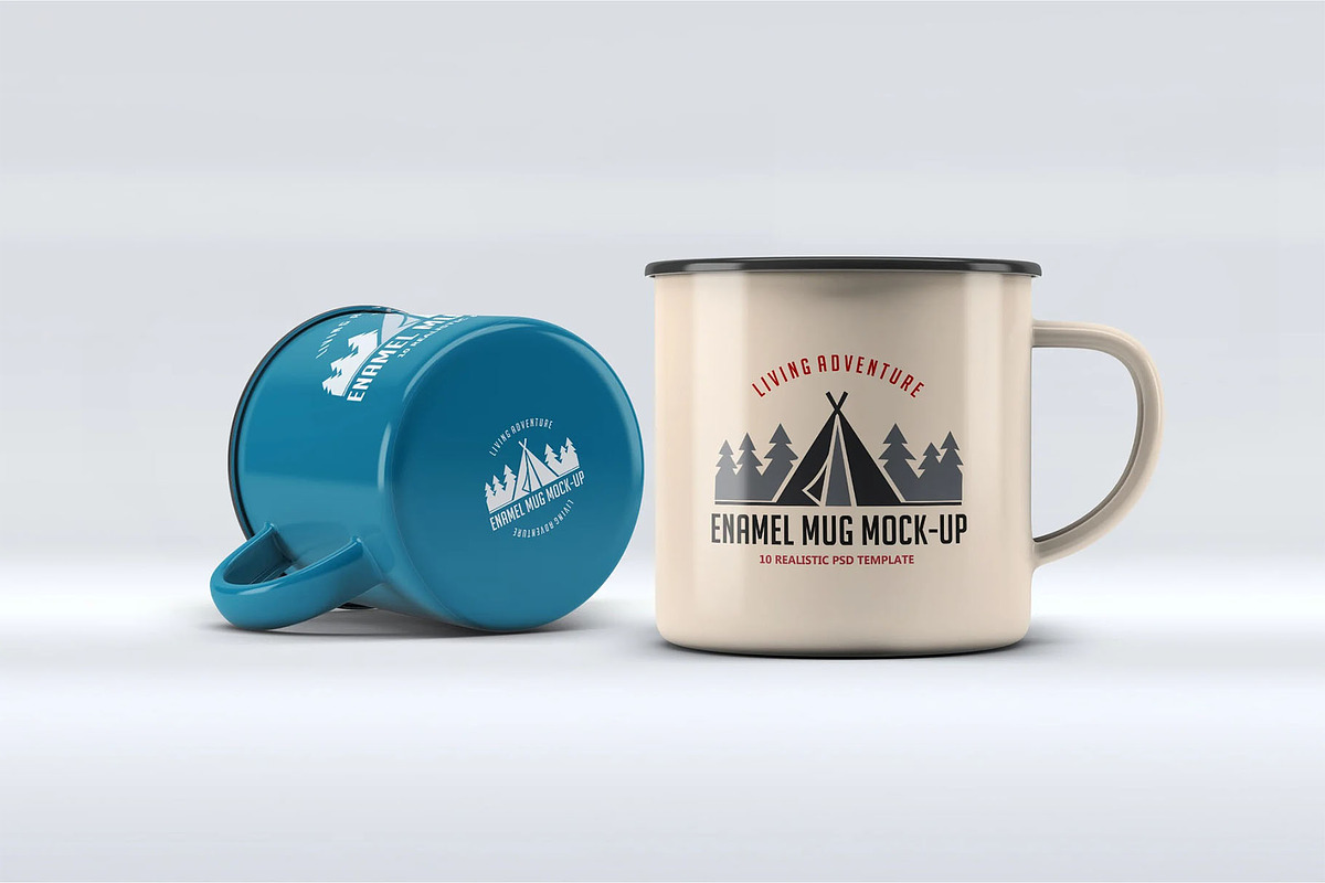 Enamel Mug Mock-Up, a Cups & Container Mockup by DesignRushMarket (Photo 7 of 7)