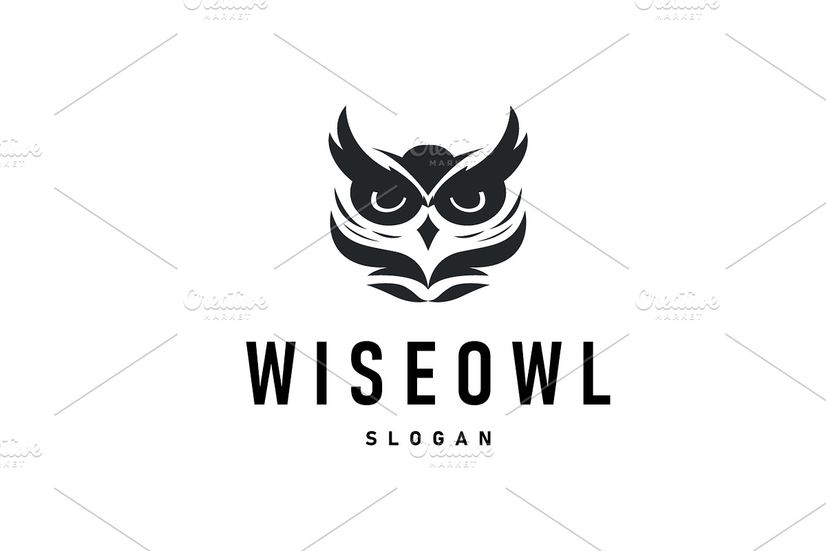 owl logo silhouette symbol design, a Branding & Logo Template by Maylianaw28