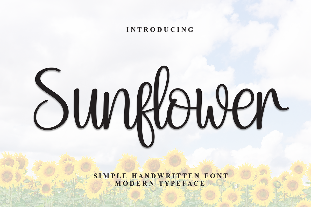 Sunflower | Script Font, a Handwritten Font by Scratchones (Photo 1 of 8)