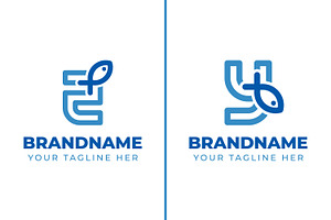 Letter Y Z Fish Logo, a Branding & Logo Template by Pray Art Design Studio