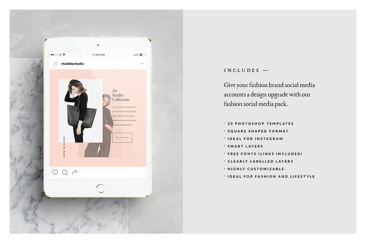 Fashion Social Media Pack, a Social Media Template by Studio Standard (Photo 2 of 8)