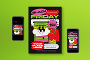 Black Green Black Friday Flyer Set, a Flyer Template by graphicook (Thumbnail 1 of 3)