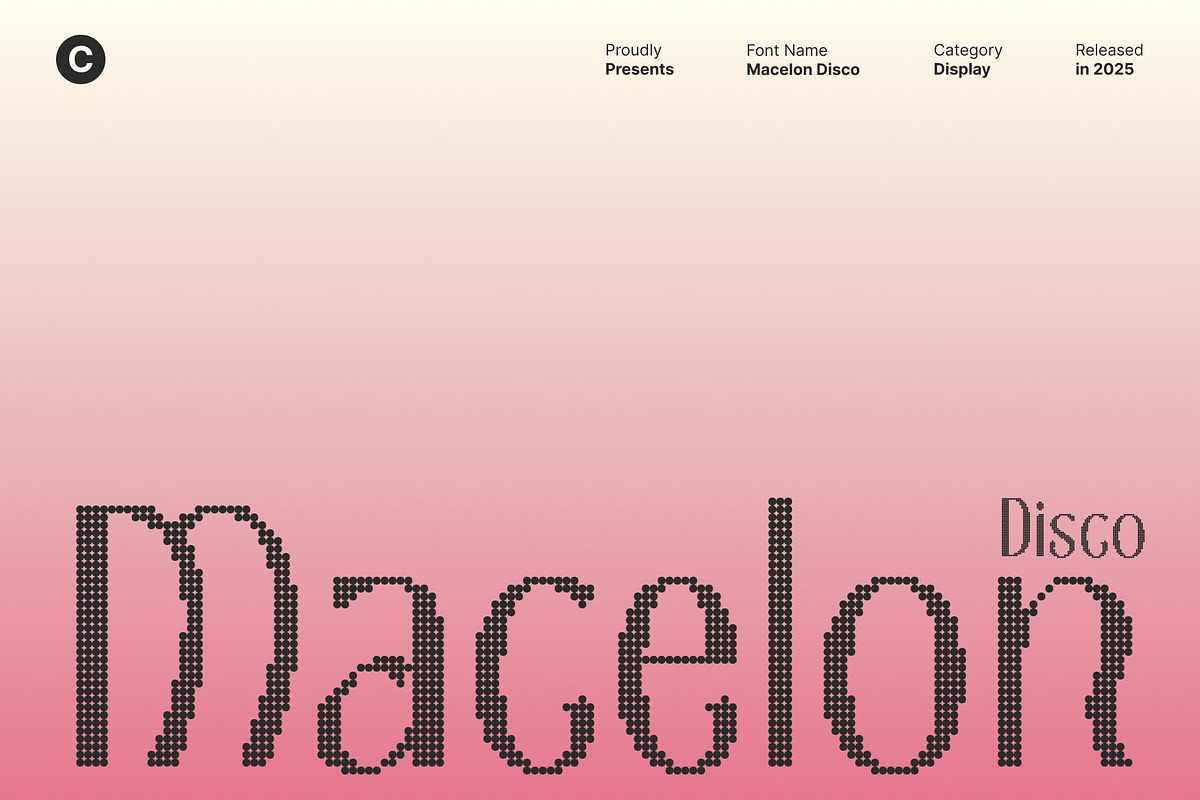 Macelon Disco, a Sans Serif Font by Craft Supply Co. (Photo 1 of 8)
