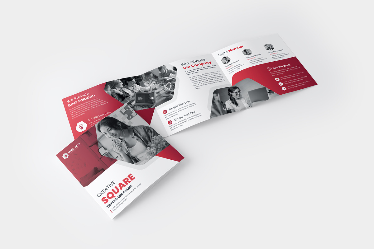 Square Trifold Brochure Template, a Brochure Template by zahidhossainalif (Photo 2 of 6)