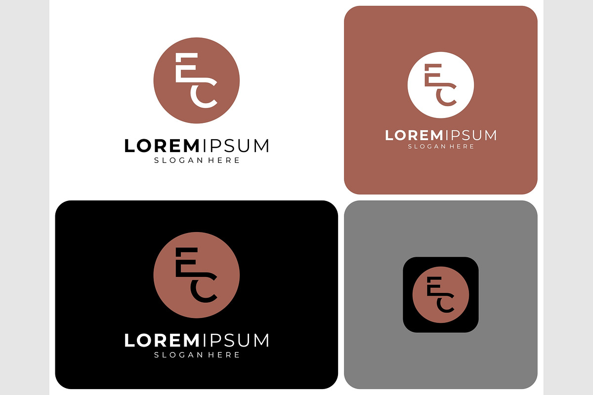 Letter EC Monogram Circle Logo, a Branding & Logo Template by ika trisiana (Photo 1 of 2)
