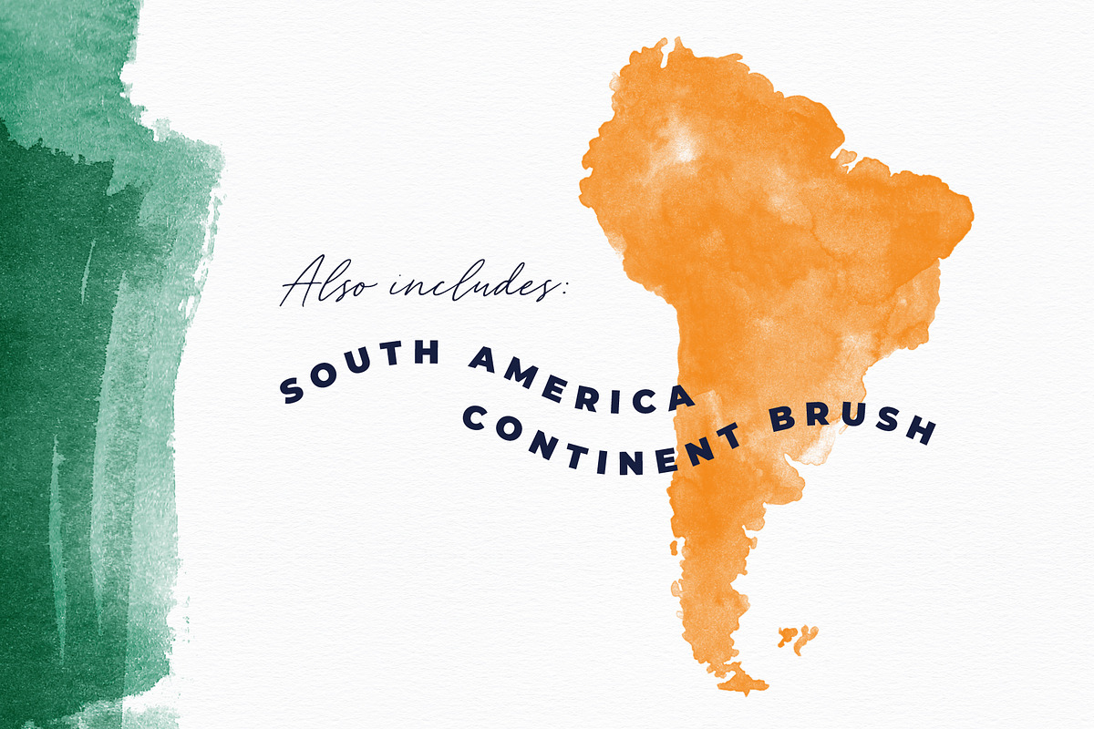 South America Watercolor PS Brushes, a Brush Add-On by Fernwel Creative (Photo 3 of 5)