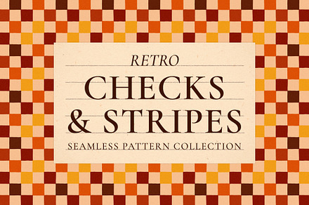 Retro Checks & Stripes: JPG Patterns