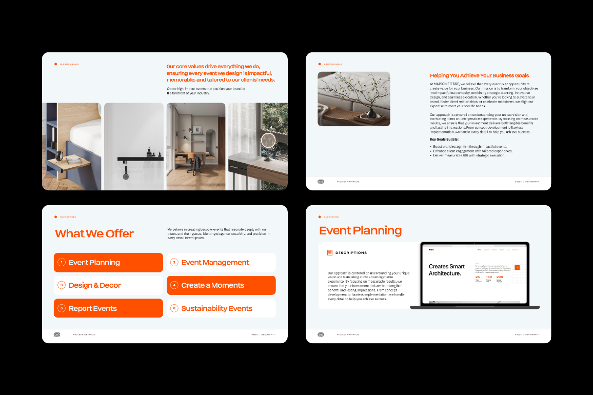 Beaumont Portfolio Powerpoint, a Presentation Template by Unich Design Bureau (Photo 5 of 8)