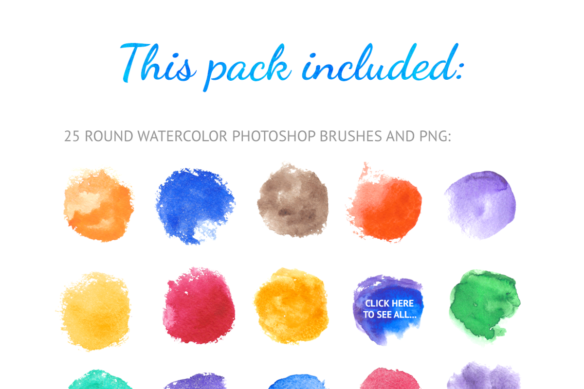 Watercolor brushes for Photoshop, a Brush Add-On by voin_Sveta (Photo 2 of 5)