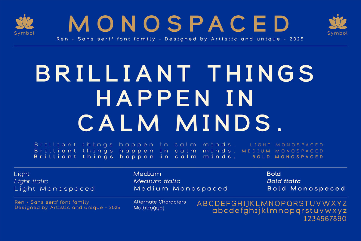 Ren - Sans serif font family, a Sans Serif Font by Artistic & Unique (Photo 3 of 15)