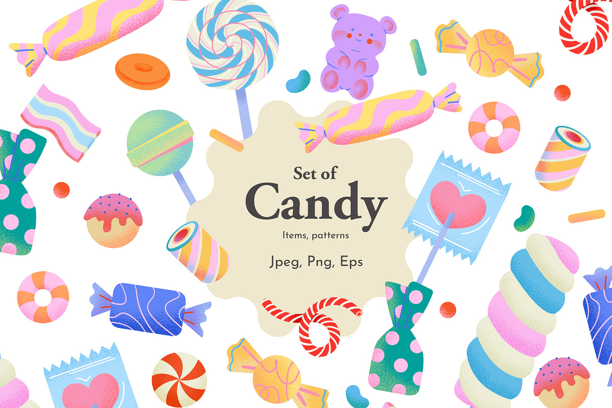 Set of Candy, an Illustration by selintahtakilic (Photo 1 of 9)