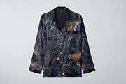 Silk Long-sleeve Pyjama Mockup Set, a Shirt Mockup by creatsy5 (Thumbnail 8 of 12)