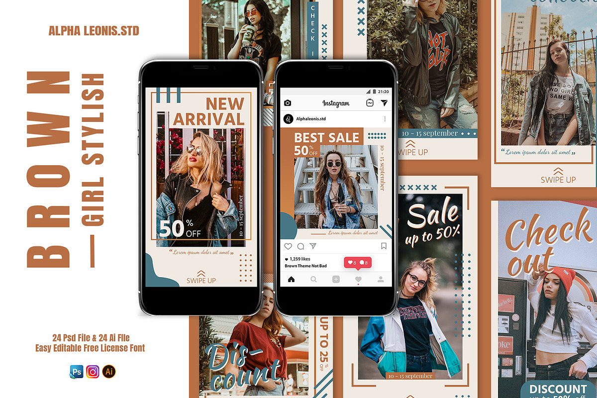 Brown Stylish Animated Stories Posts, a Social Media Template by Alphaleonis_std (Photo 1 of 11)