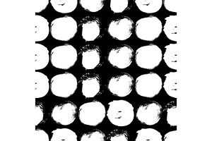 Seamless Black And White Pattern With Circles