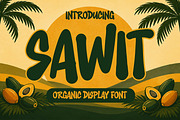 Sawit - Organic Display Font, a Sans Serif Font by Gumrega Studio (Thumbnail 1 of 8)
