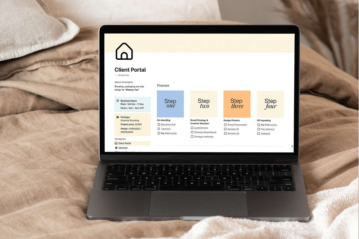Notion Client Portal Project Tracker, a Branding & Logo Template by Maeven (Photo 8 of 10)