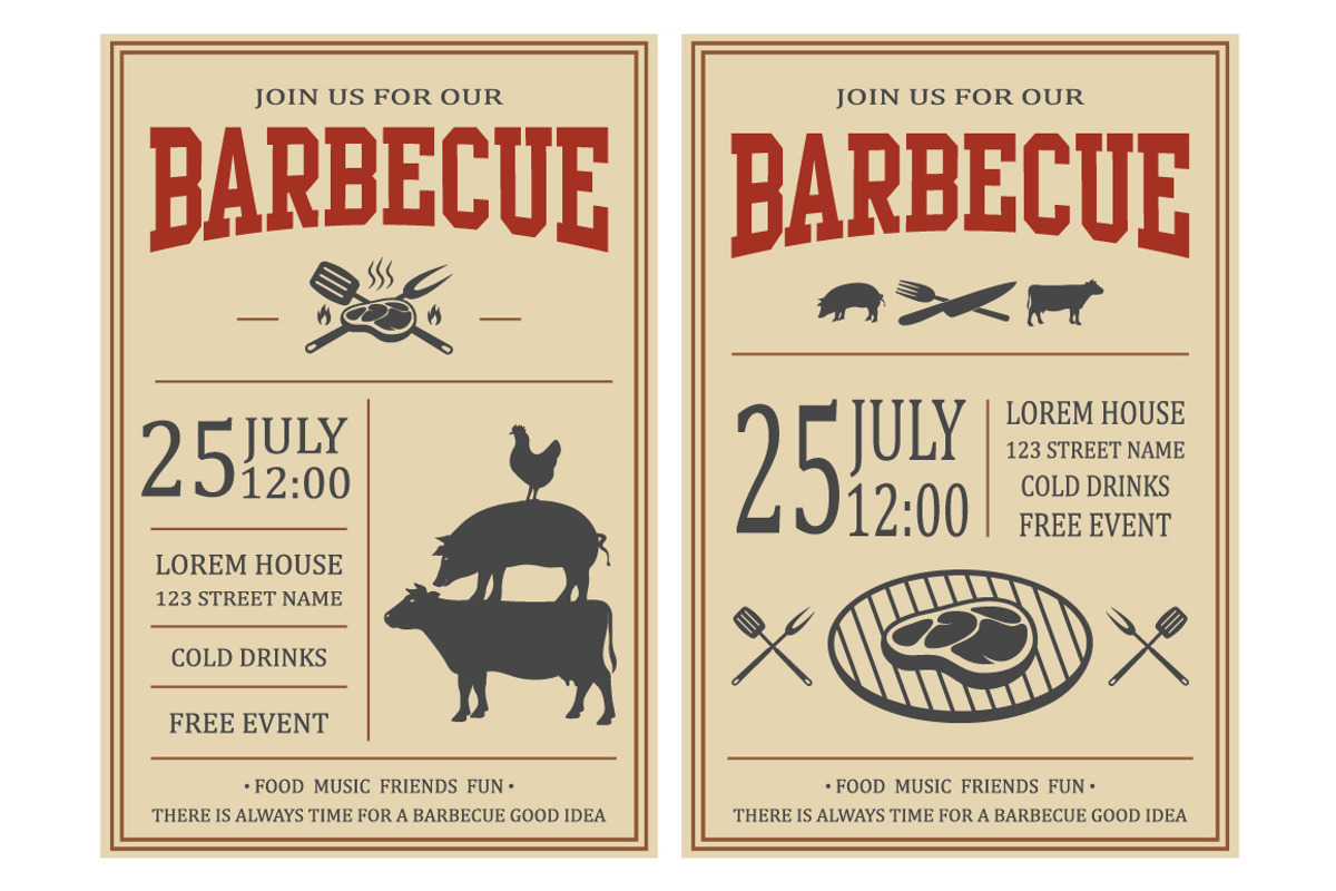 Barbecue posters, a Background Graphic by Tomass2015 (Photo 1 of 3)